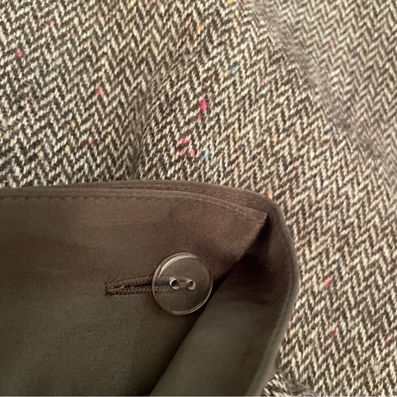 NWT Walter Baker Speckled Tweed Mini Skirt Brown Multi Cross Front Size 4 $198 - Picture 8 of 12